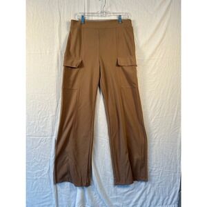 Fashion Nova Camel Brown High Waisted Wide Leg Cargo Pants  Womens L #2274